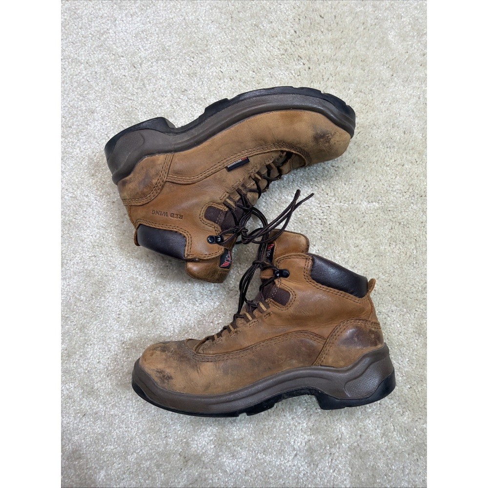 Red Wing 2327 Waterproof Leather Work Boots Womens 8 Steel Toe Slip Resistant